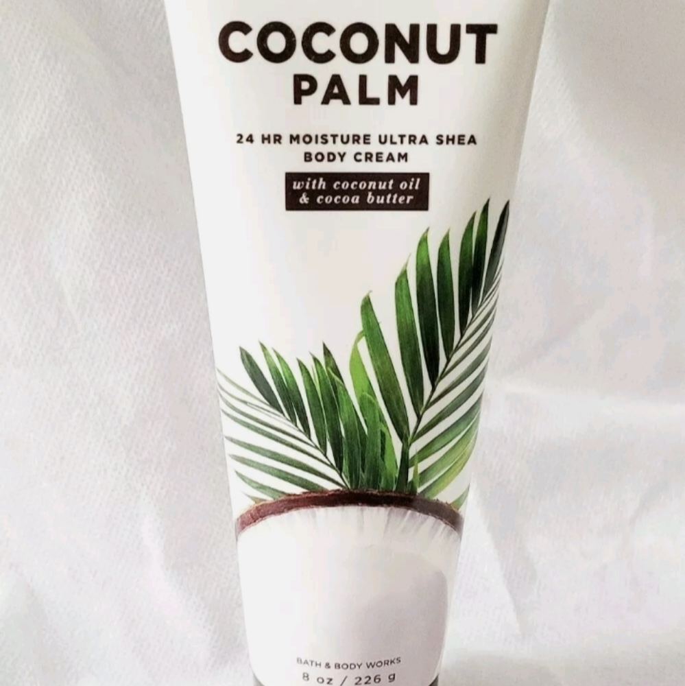 New Bath and Body Works Body Cream Coconut Palm 8 oz Triple Moisture